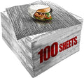 100 Packs Heavy Duty Insulated Aluminum Foil Sheets – 14" x 10.3" Disposable by Unknown