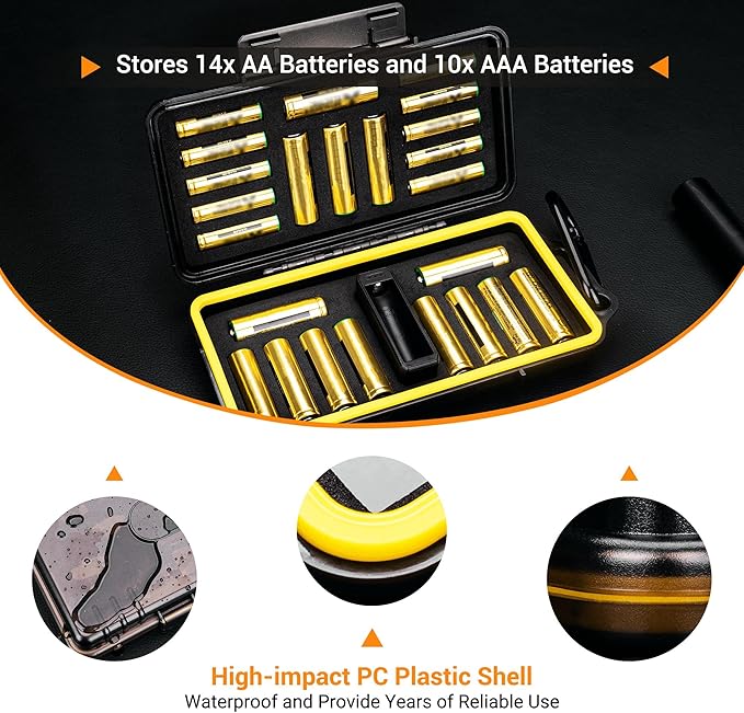 KIWIFOTOS 24 Slots AA AAA Battery Case Holder - Image 4