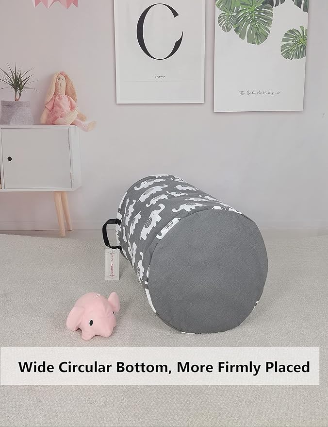QUEENLALA Large Storage Basket, Laundry Hamper/Bathroom/Home Decor/Collapsible - Image 5