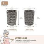 GRANNY SAYS Small Wicker Trash Can, 2 Gallon Bathroom Waste Basket, Small - Image 7