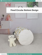 FANKANG Storage Basket, Nursery Hamper Canvas Laundry Basket Foldable - Image 5