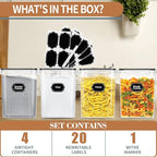 PRAKI Large Airtight Food Storage Containers 5.2L / 195oz, Baking Supplies - Image 3