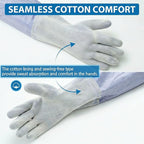Youneedthat Chemical Resistant Gloves, Seamless Cotton Lined, Heavy Duty - Image 3