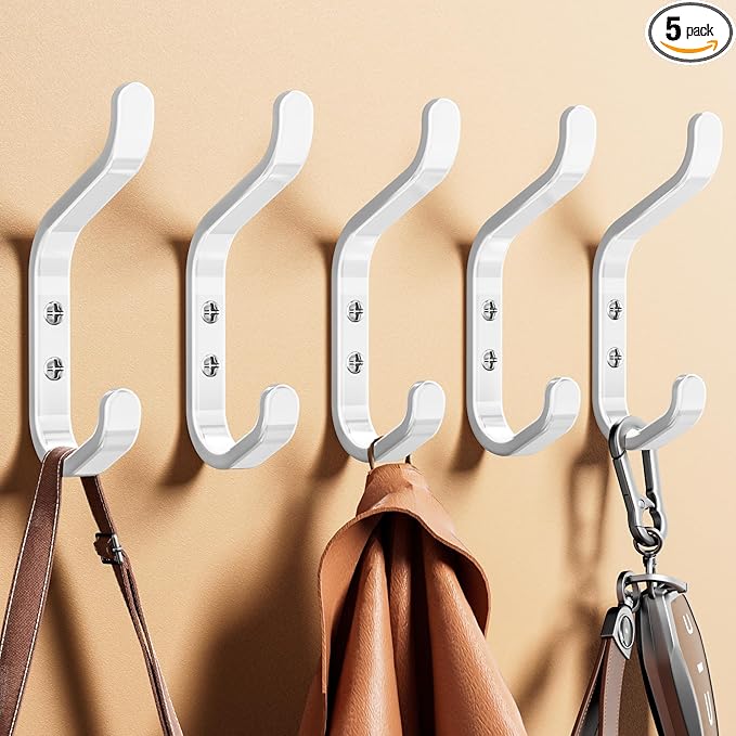 White Coat Hook for Hanging by Unknown