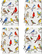 Birds on Branch Kitchen Towels Decorative Set of 4, Absorbent Cardinal by Unknown