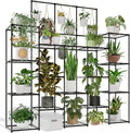 Metal Plant Stand Outdoor 63" Tall Plant Shelf for Plants 14-Tier Large Plant Sheves for Indoor Plants Living Room Heavy Duty Rack Garden Balcony Patio Hanging Planter by Gentingbro