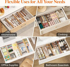 Lifewit 2.4" High 6 Pack Bamboo Drawer Dividers 45-55cm/17.5-22" Adjustable - Image 6