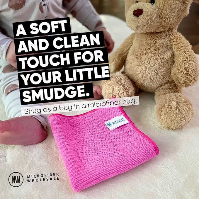 Microfiber Wholesale Cleaning Cloths | 12 Pack | 11" x 11" Reusable Towels - Image 4