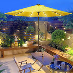 Blissun 9 ft Solar Umbrella, 32 LED Lighted Patio Umbrella, Table Market Umbrella, Outdoor Umbrella for Garden, Deck, Backyard, Pool and Beach (Yellow) - Image 6