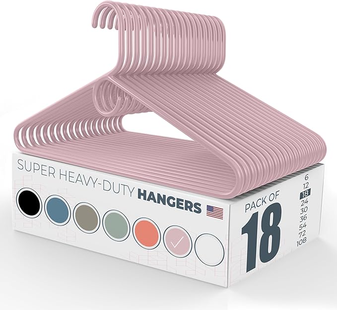 Neaties Super Heavy Duty Clothes Hangers 18 Pack – Made in The USA - 10lb by NeatiesHangers