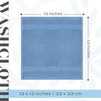 White Classic Luxury Cotton Washcloths 13x13 Inch - Image 4