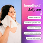 pureskin Daily Clean Facial Towels, 100% Biodegradable Pure Cotton, Premium - Image 2