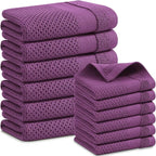 Homaxy Kitchen Towels and Dishcloths Set, 12 x 12 and 13 x 28 Inches, Super by Homaxy