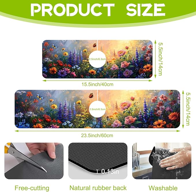 Kitchen Sink Splash Guard Faucet Mat Super Absorbent Fast Drying Mat Guard - Image 2