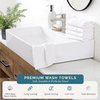 Casa Platino White Washcloths 6 Pack - Image 2