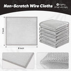 Orighty 24 Pcs Multipurpose Wire Dishwashing Rag, Non-Scratch Wire Dish - Image 2