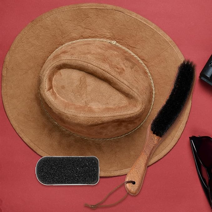 Patelai 2 Pcs Horsehair Felt Hat Brush Kit Lint Brush - Image 6