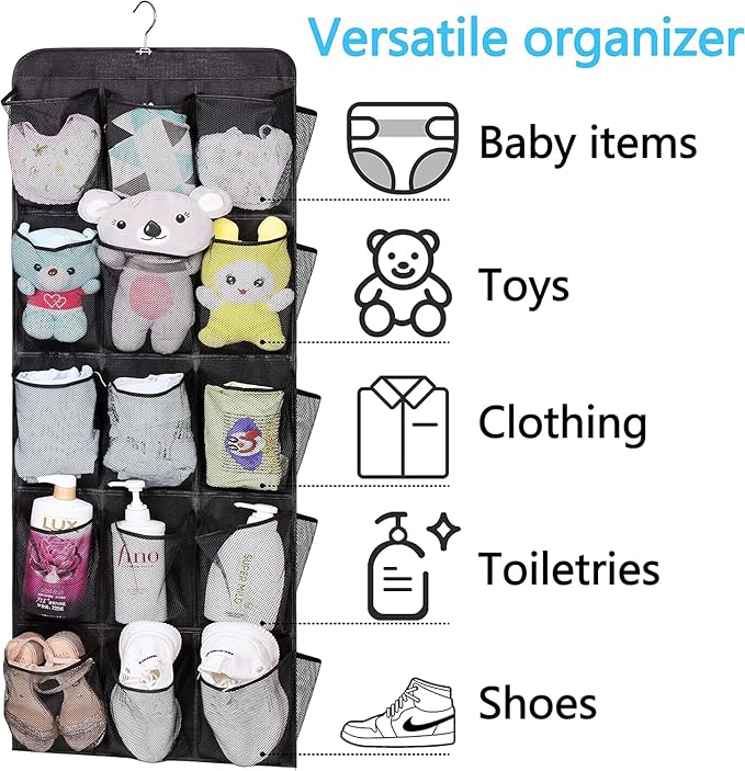 MISSLO 30 Large Pockets Dual Sided Hanging Shoe Rack - Image 5