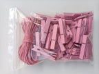 1.9" Pink Wooden Clothes Pins DIY Photo Garland Baby Shower Bag Clips - Image 2