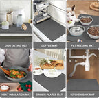 Findosom Dish Drying Mat, Cuttable Drying Mat - Image 9