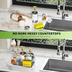 Cisily Stainless Steel Kitchen Sink Caddy Organizer, Sponge Holder - Image 6