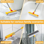 64in Floor Scrub Brush with Long Handle, 3 in 1 Hard Bristle Cleaning Brush - Image 3