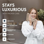White Classic Luxury Cotton Washcloths 13x13 Inch - Image 5