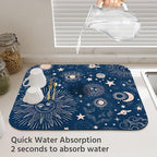 Dish Drying Mat for Kitchen Counter 16x18 Inch, Super Absorbent Dish Drainer Mat - Image 3