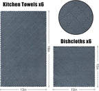 Homaxy Kitchen Towels and Dishcloths Set, 10 x 10 and 13 x 19 Inches, No Lint - Image 6