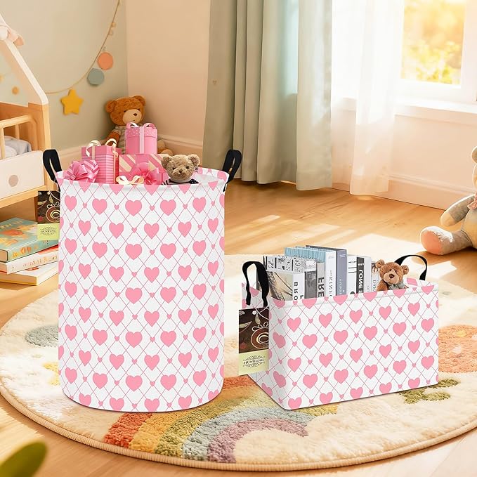HUNRUNG Laundry Hamper, Large Canvas Fabric Lightweight Storage Basket Toy - Image 8