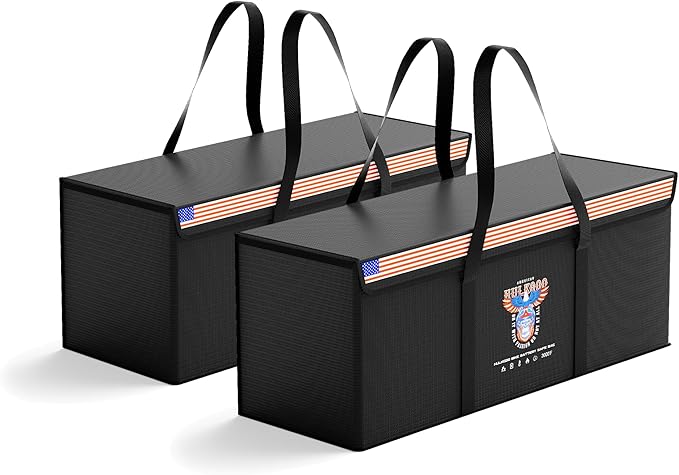 12V 200Ah LiFePO4 Lithium Battery Fireproof Safe Bag Large Capacity by HulkGoo