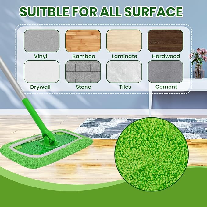 6 Pack Reusable Microfiber Mop Pads - Image 3