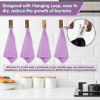 FIXSMITH Purple Microfiber Cleaning Cloth -Pack of 8, Highly Absorbent Cleaning - Image 4