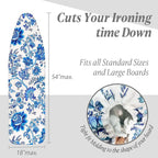 Ironing Board Cover and Pad 15x54 Inch Standard Ironing Board Cover - Image 4