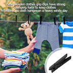 Bivethoi 2.9 Inch Clothes Pins, Strong Grip Close Pins Birchwood Clips - Image 5