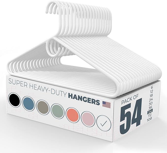 Neaties Super Heavy Duty Clothes Hangers 50 Pack – Made in The USA - 10lb by NeatiesHangers