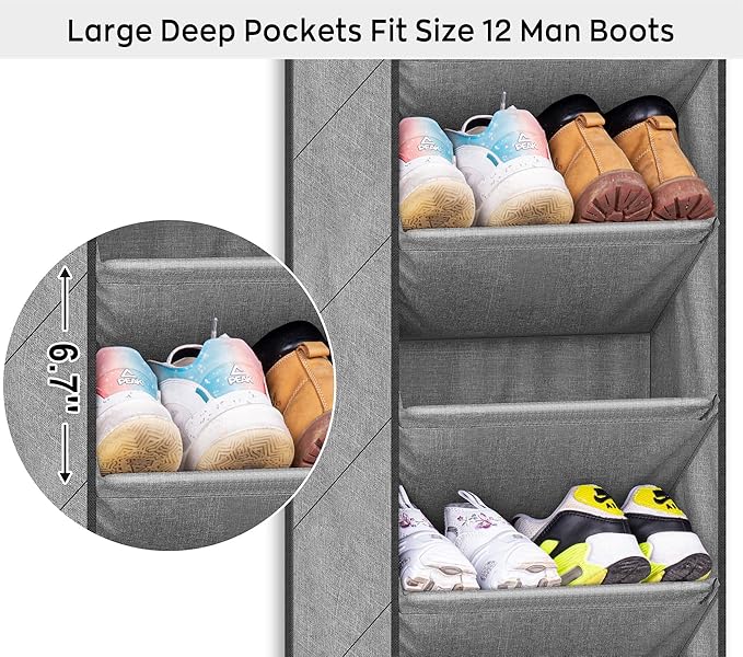 SLEEPING LAMB Over The Door Shoe Organizer - Image 3