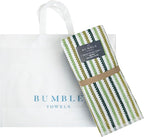 Premium Kitchen Towels | Large Cotton Kitchen Hand Towels | Popcorn Striped - Image 6