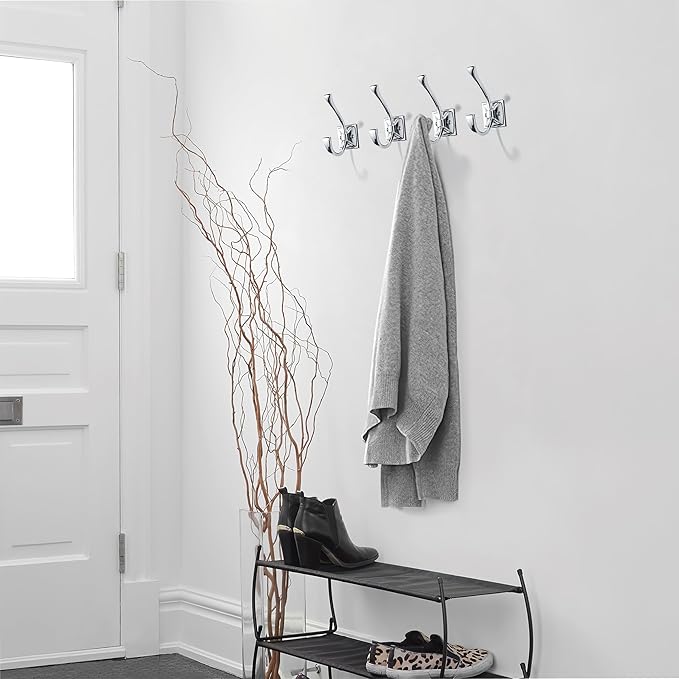 khtumeware Wall Hooks, 3 Pack Coat Hooks Hardware Towel Hooks - Image 4