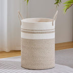 VIPOSCO Large Laundry Hamper, Tall Woven Rope Storage Basket by VIPOSCO