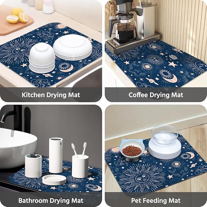 Dish Drying Mat for Kitchen Counter 18x24 Inch, Super Absorbent Dish Drainer Mat - Image 7