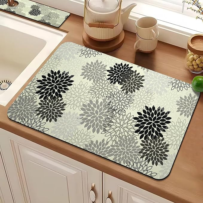19.5" x 12" Dish Drying Mat & 24" x 5.5" Sink Splash Guard, Super Absorbent - Image 6