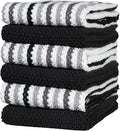 Premium Kitchen Towels | Large Cotton Kitchen Hand Towels | Popcorn Striped by BumbleTowels