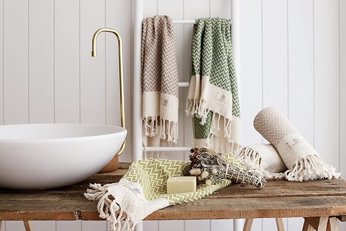 Madamelique Exclusive Hand Towels Set of 2-18 x 40 Inches - Image 5