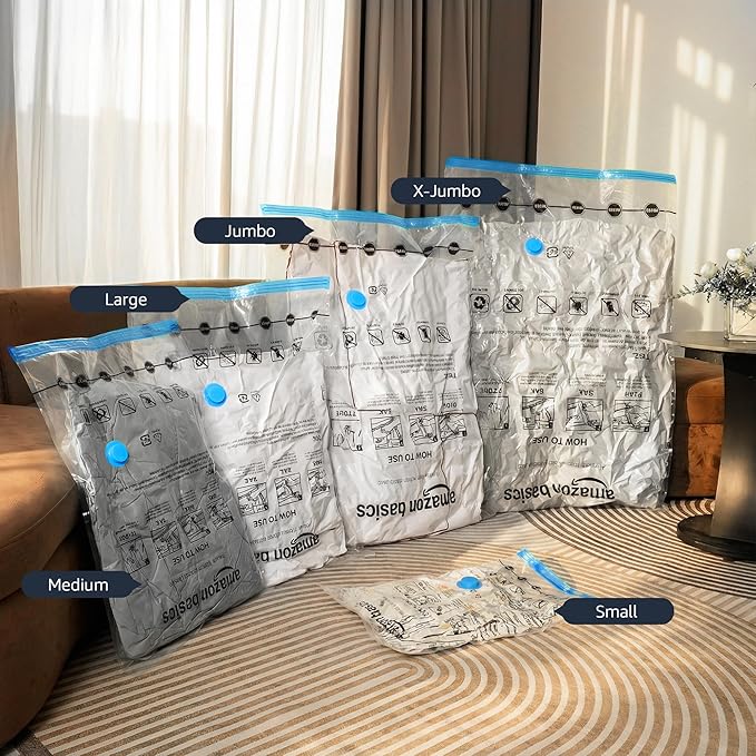 Amazon Basics Vacuum Storage Bags, Compression Space Saving - Image 7