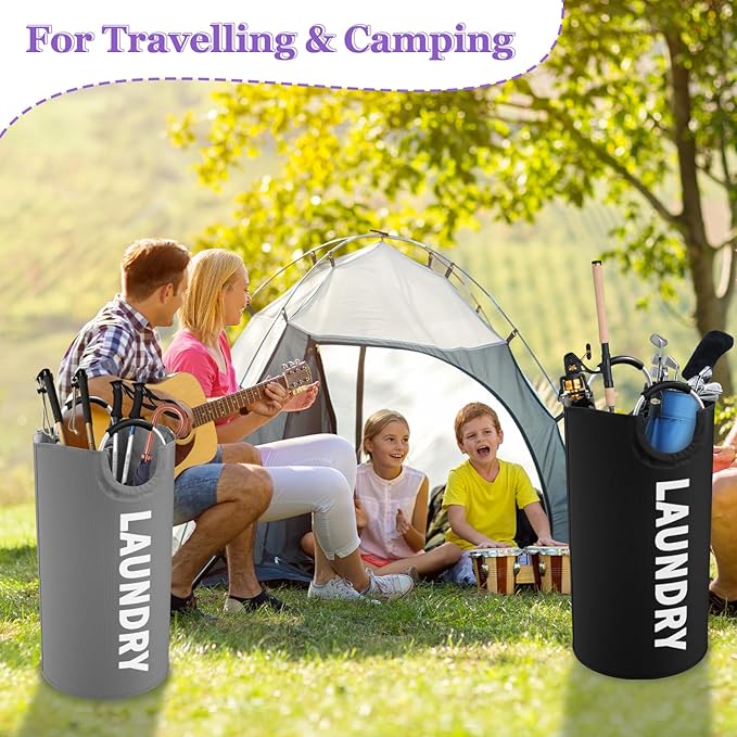 2Pcs Large Laundry Hamper for Adult, 95L Folding Clothes Basket - Image 7