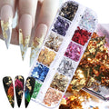 Holographic Nail Glitter Foils, 12 Colors Sparkly Ultra-Thin Aluminum Foil Nail by VezocimManicureArt