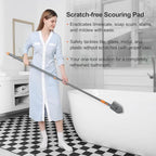 Tile Tub Scrubber Brush with 3 Different Function Cleaning Heads and 56" - Image 8