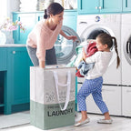 ELONG HOME Laundry Baskets, 92L Freestanding Laundry Basket - Image 2