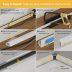 D-Line 157in Cord Hider Kit, Patented Cable Cover, Hide Wires on Wall, Channel - Image 8